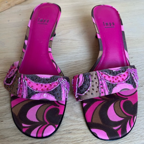 Vintage Impo size 8 beaded women’s mules - Picture 2 of 3